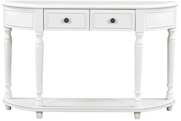 Merax Retro Circular Curved Design Console Table