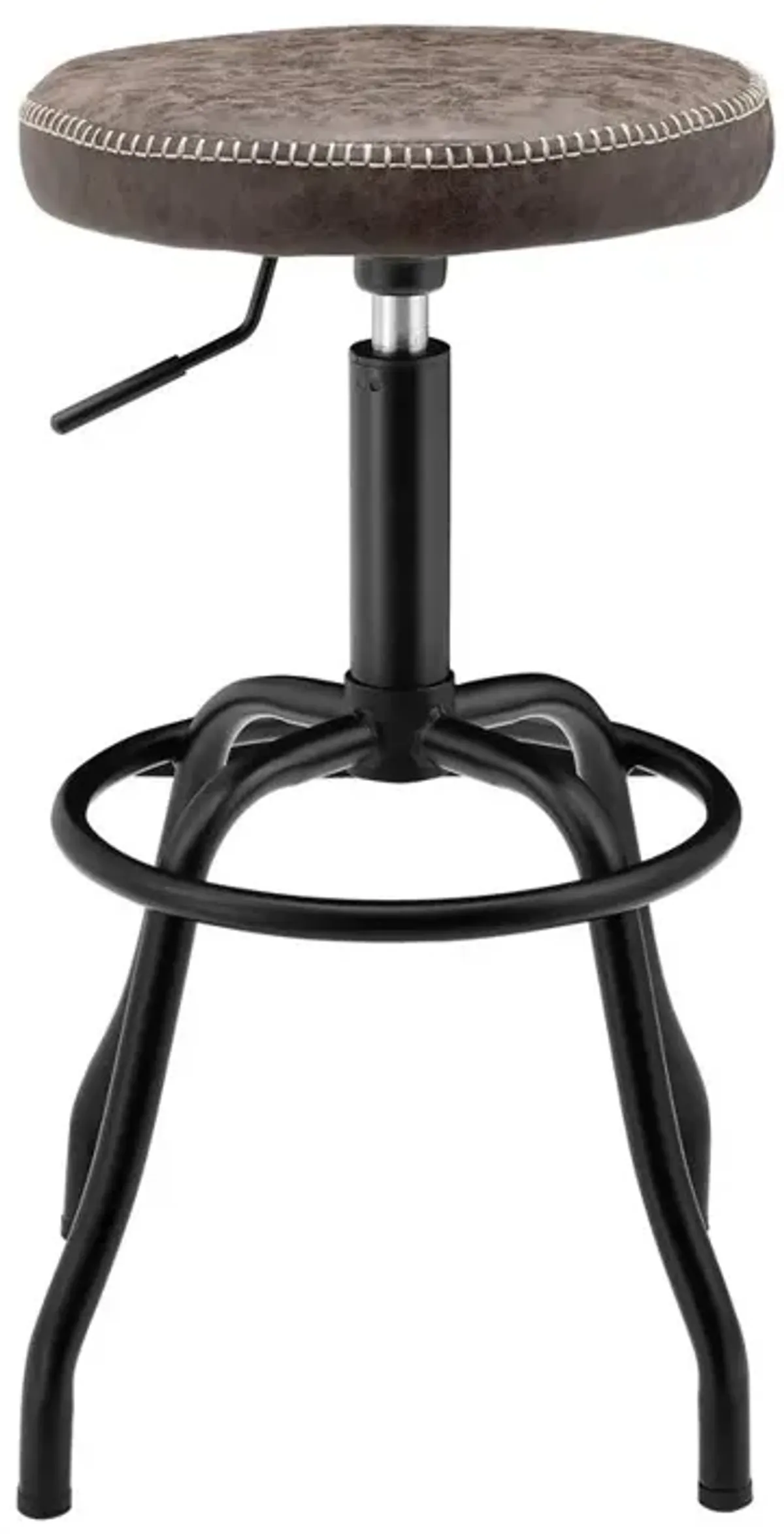 Eaton PU Leather Gaslift Backless Swivel Bar Stool