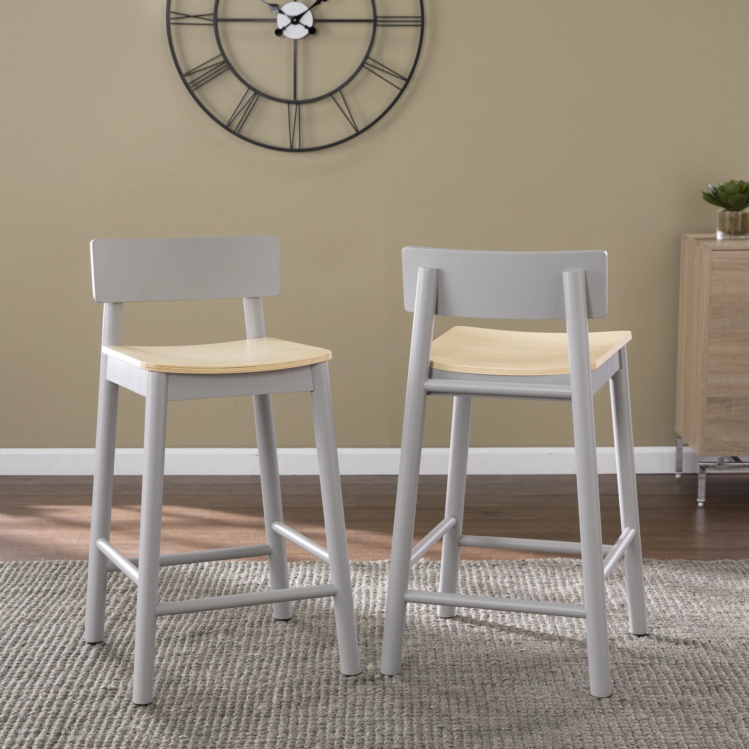 Claxby Two-Tone Counter Stools (Set of 2)