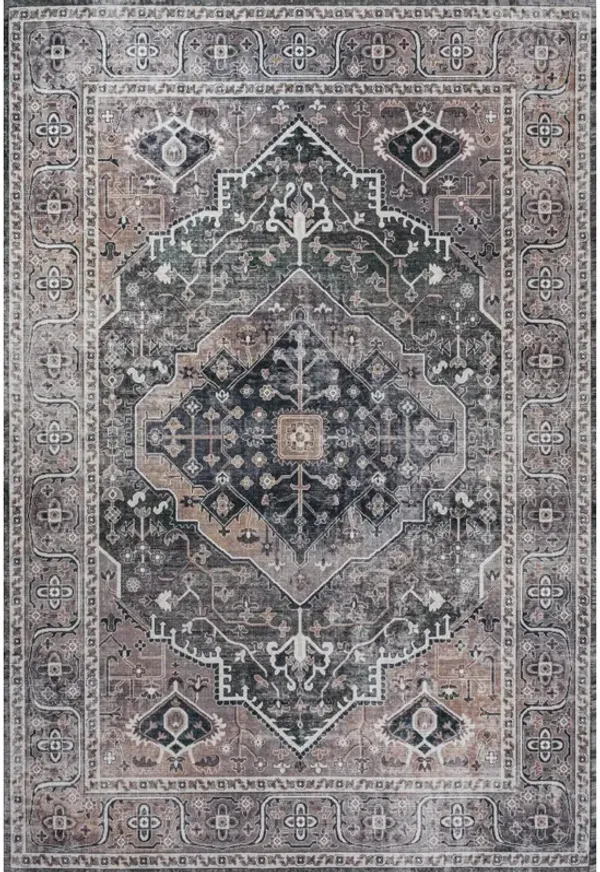 Alacati Ogee Medallion Washable Indoor/Outdoor Area Rug