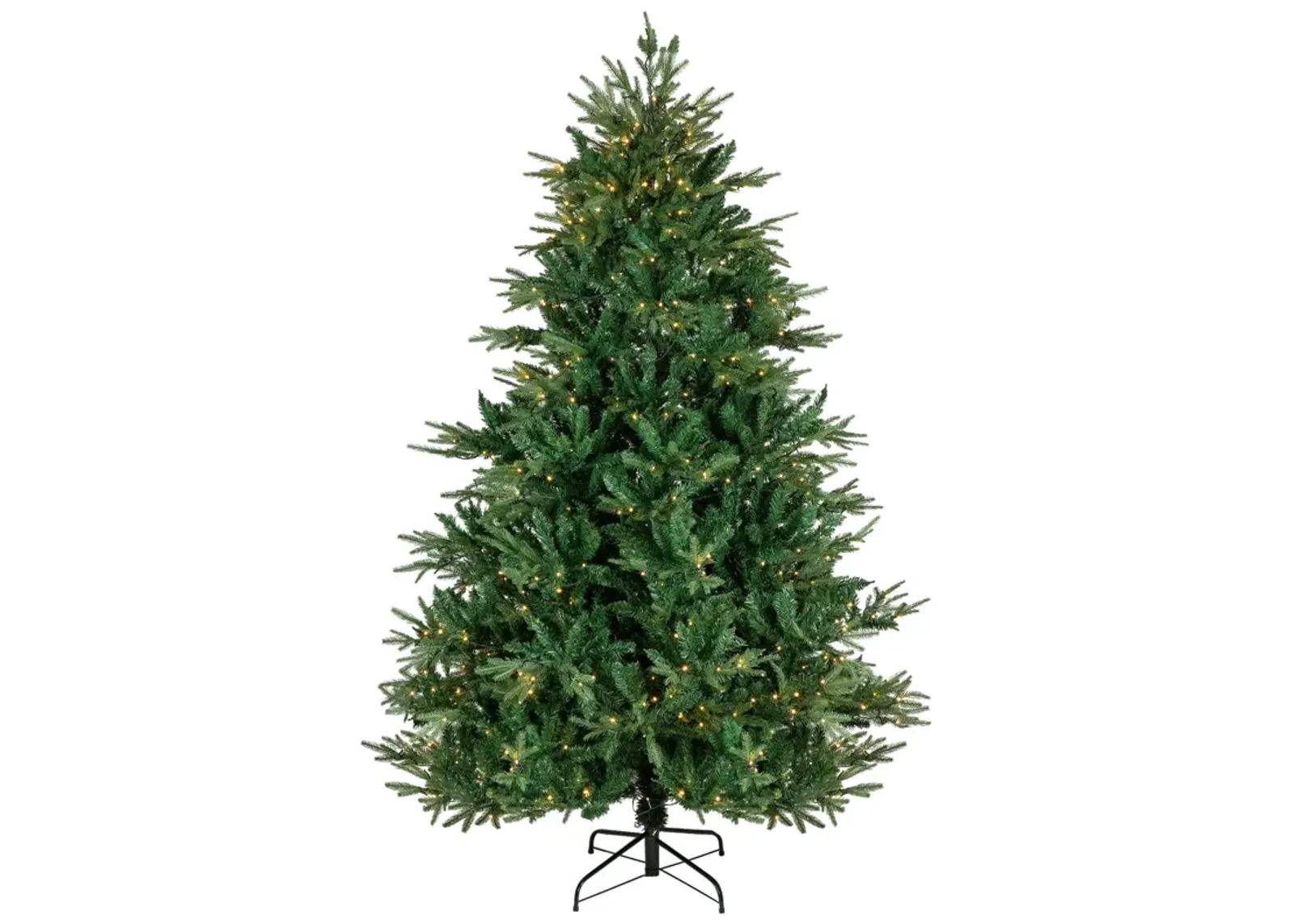 6.5' Pre-Lit Juniper Pine Artificial Christmas Tree  Warm White LED Lights