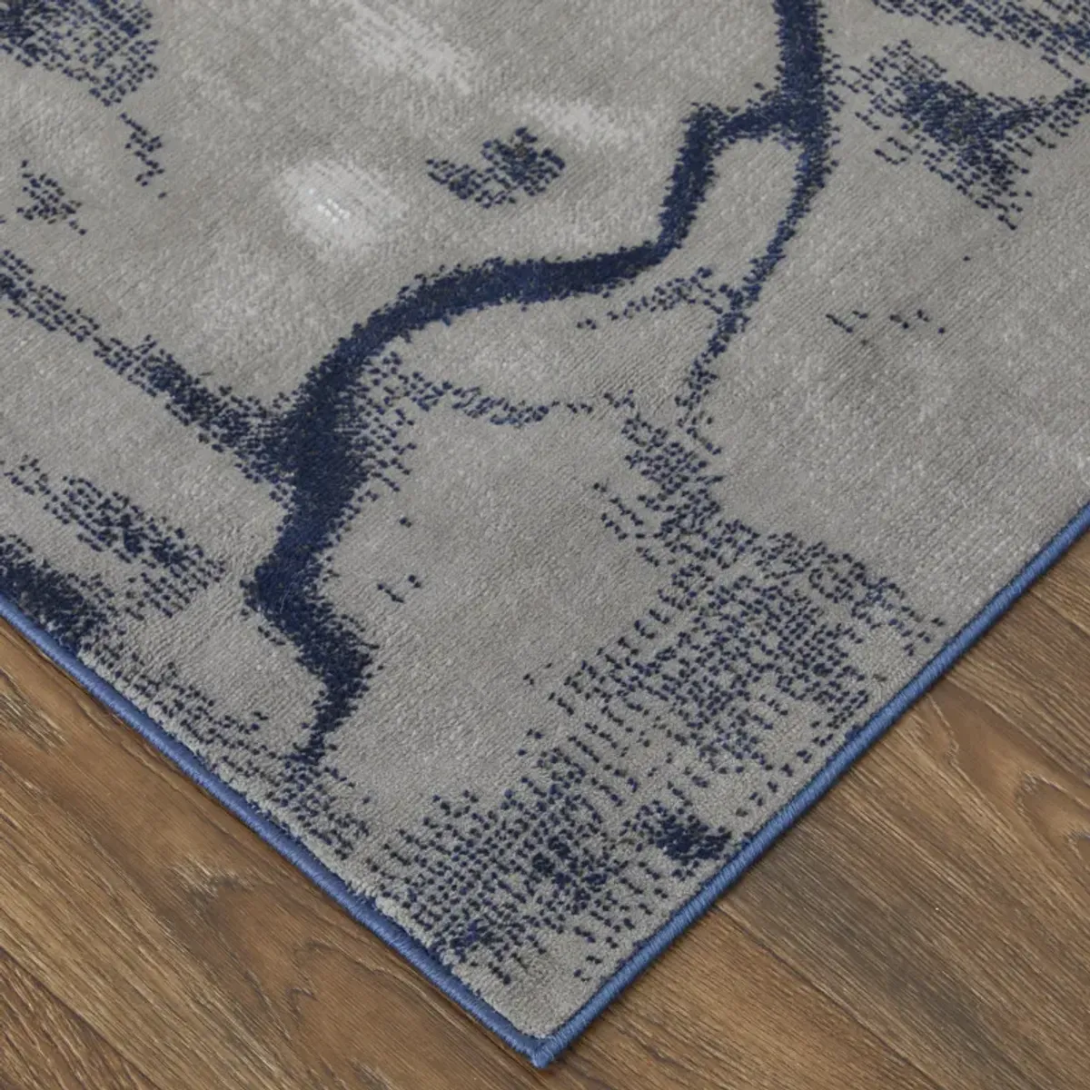 Gaspar 39KTF Blue/Gray/Ivory 1'8" x 2'10" Rug