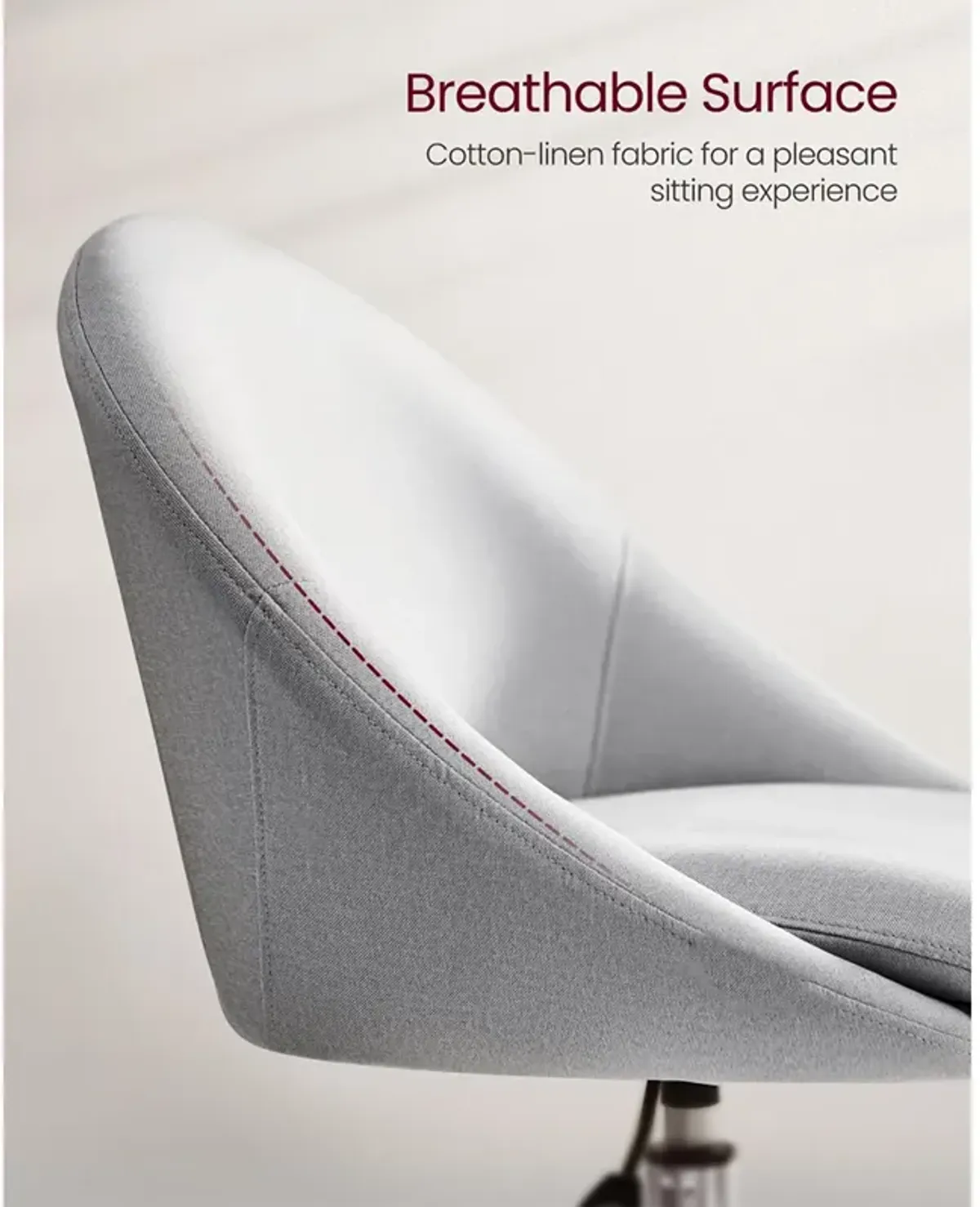 Office Chair with Cotton-Linen Fabric for Comfortable and Stylish Seating