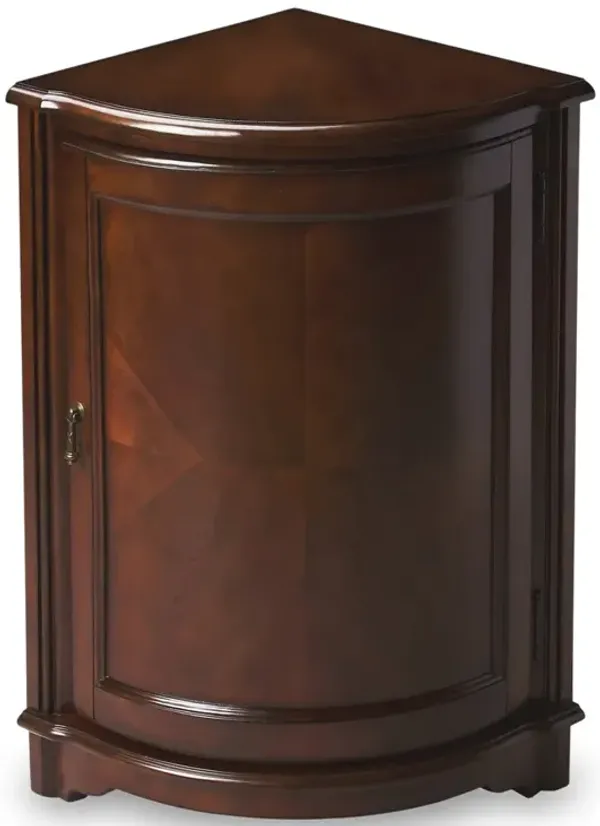 Starlight Canyon Home Dark Brown Corner Storage Cabinet with Doors for Compact Home Spaces