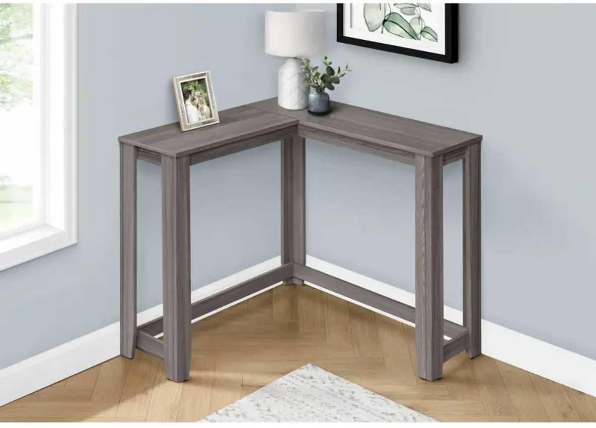 Monarch Specialties I 3658 Accent Table, Console, Entryway, Narrow, Corner, Living Room, Bedroom, Laminate, Grey, Contemporary, Modern