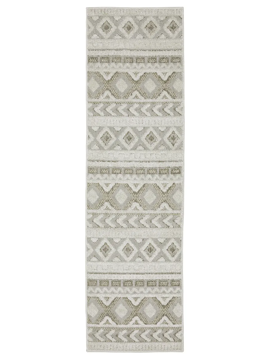 Tangier 2'3" x 7'6" Grey Rug