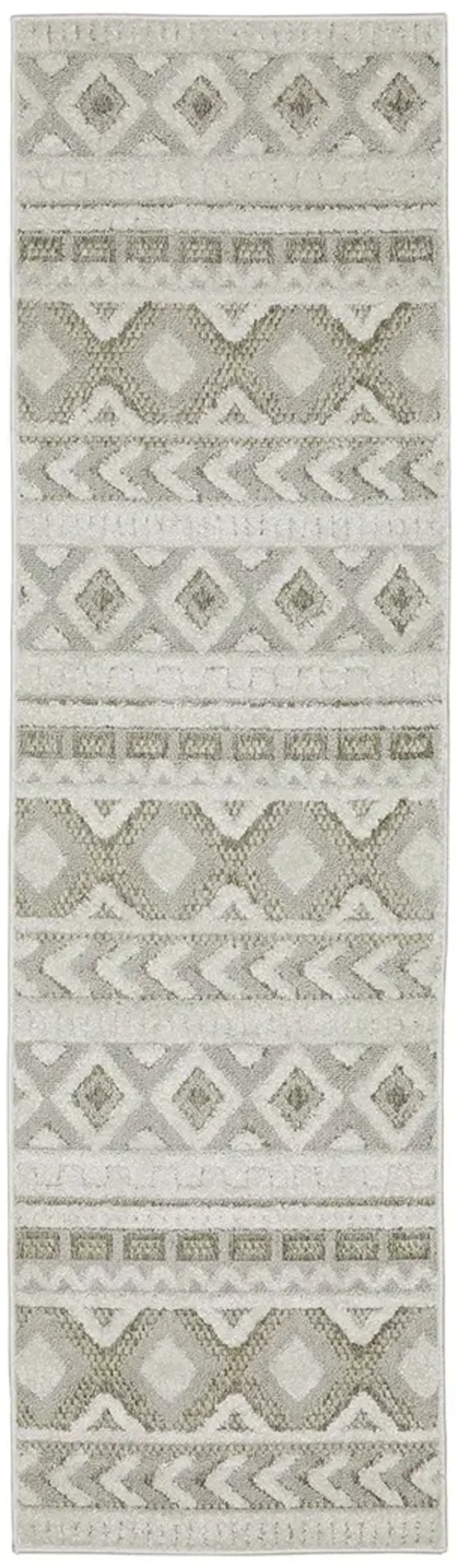 Tangier 2'3" x 7'6" Grey Rug