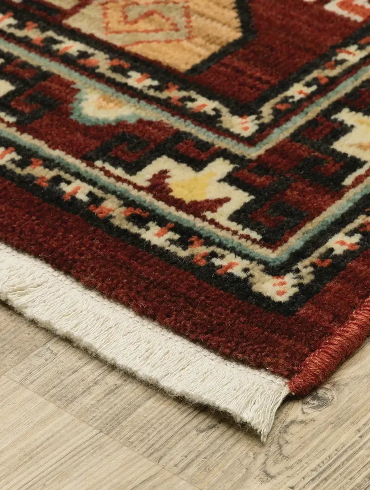 Lilihan 6'7" x 9'6" Red Rug