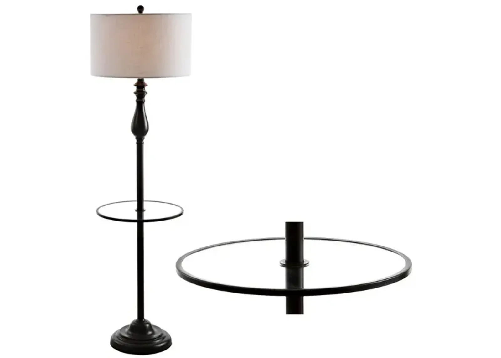 Laine Metal/Glass LED Side Table and Floor Lamp