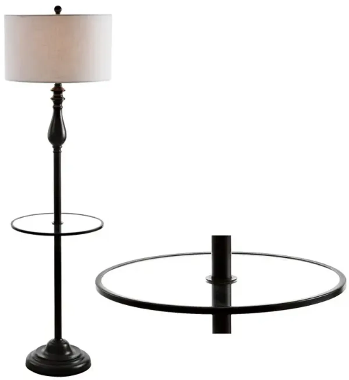 Laine Metal/Glass LED Side Table and Floor Lamp