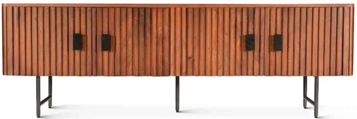 World Interiors Halden 67 Plasma Cabinet Pecan Brown