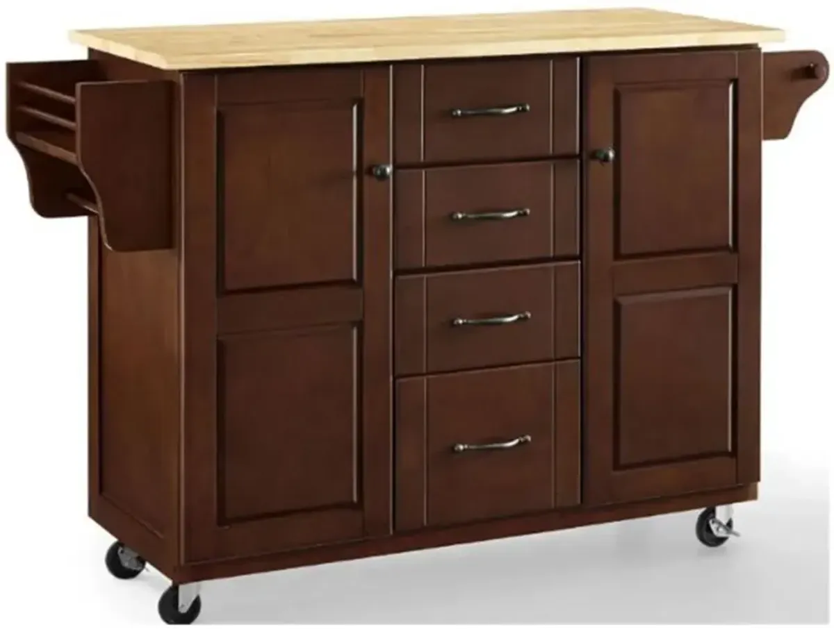 Crosley Furniture Eleanor Natural Wood Top Kitchen Island