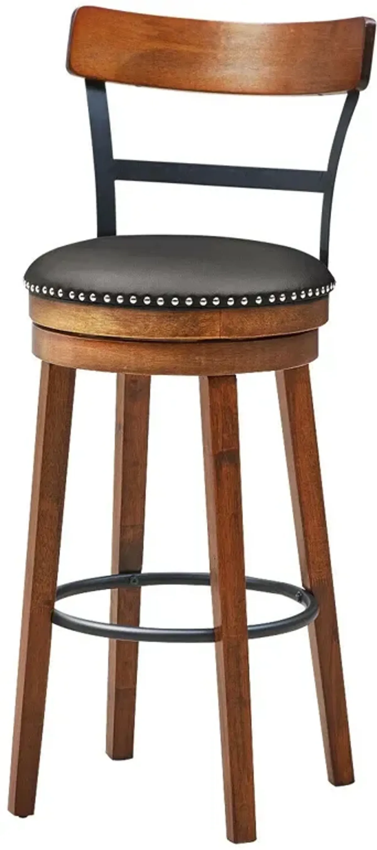 360-Degree Bar Swivel Stools with Leather Padded