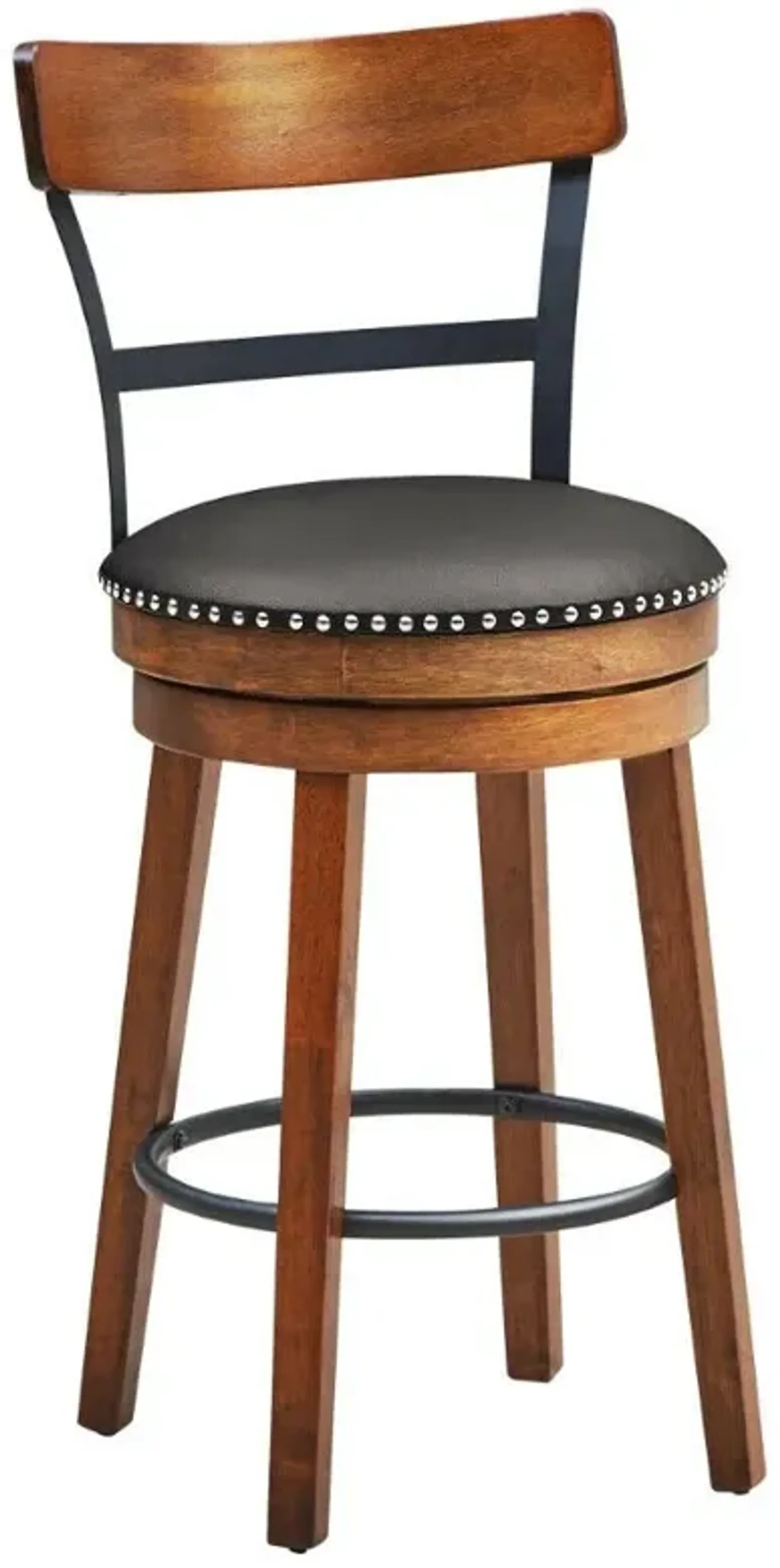 360-Degree Bar Swivel Stools with Leather Padded