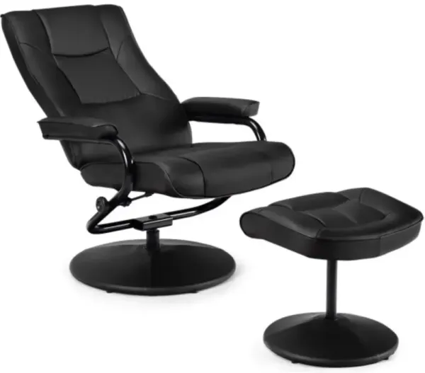 Swivel Lounge Chair Recliner with Ottoman