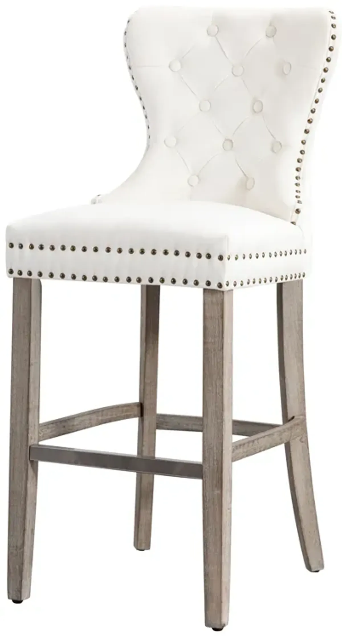 WestinTrends 29" Tufted Velvet Bar Stool