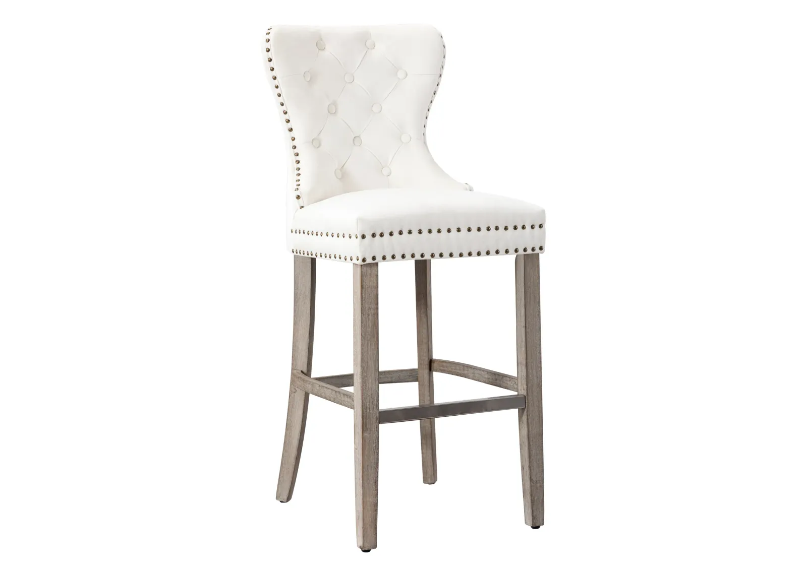 WestinTrends 29" Tufted Velvet Bar Stool