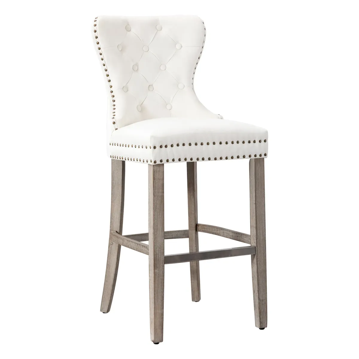 WestinTrends 29" Tufted Velvet Bar Stool