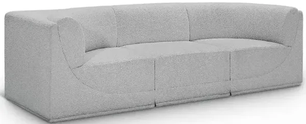 Meridian Furniture Ollie Grey Boucle Fabric Modular Sofa