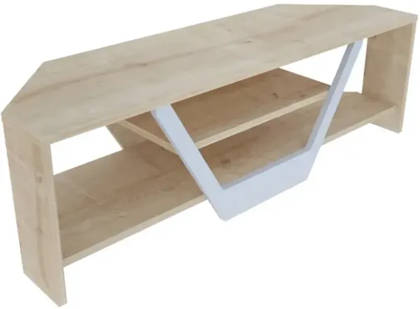 Decorotika Sares Tv Stand - Sapphire Oak White
