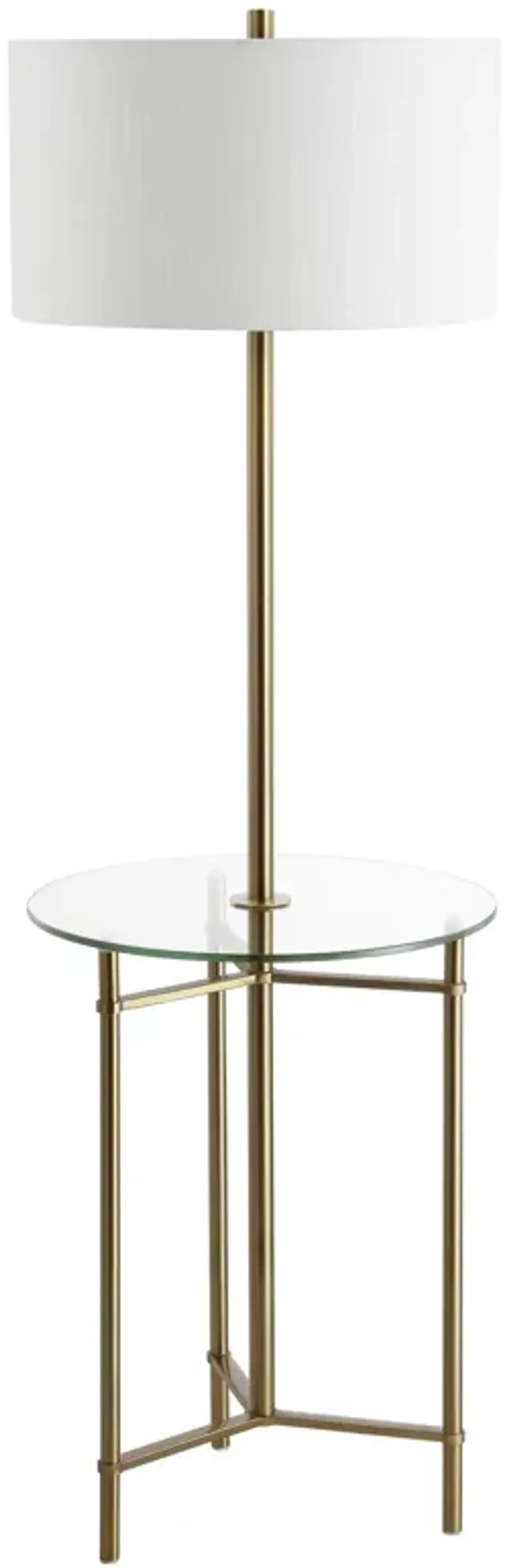 Charles Metal/Glass LED Side Table and Floor Lamp