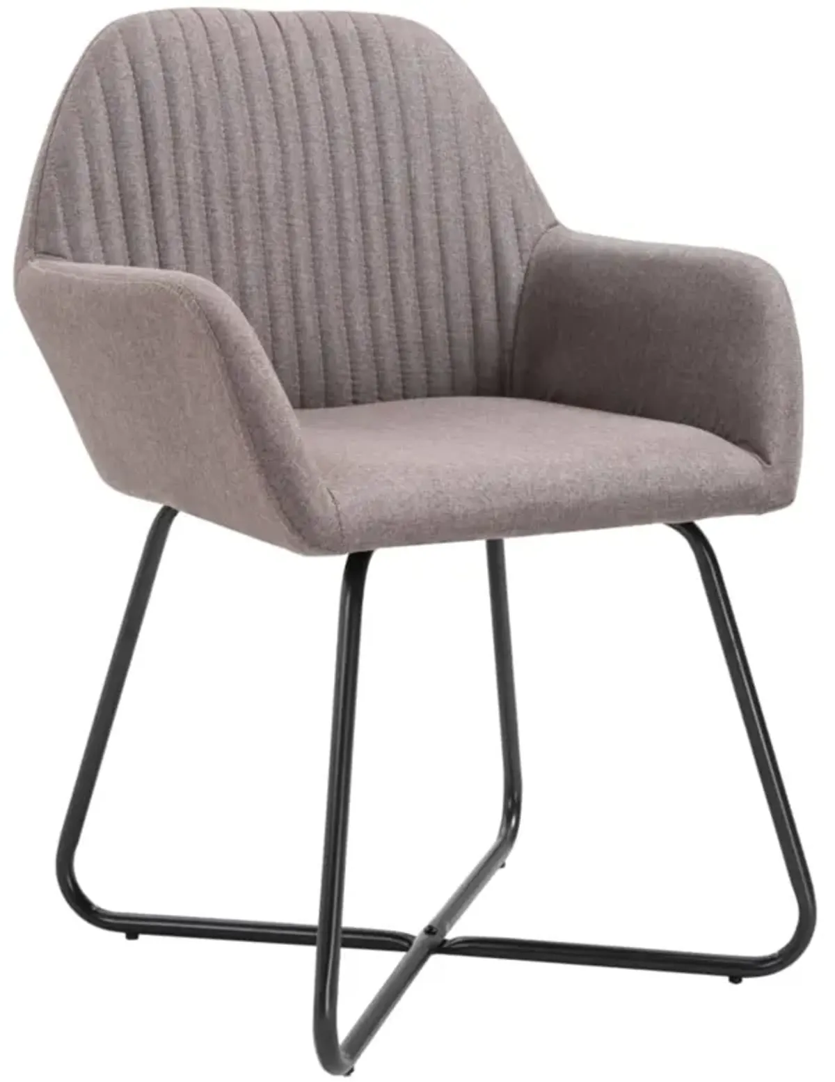 vidaXL Dining Chairs 4 pcs Taupe Fabric