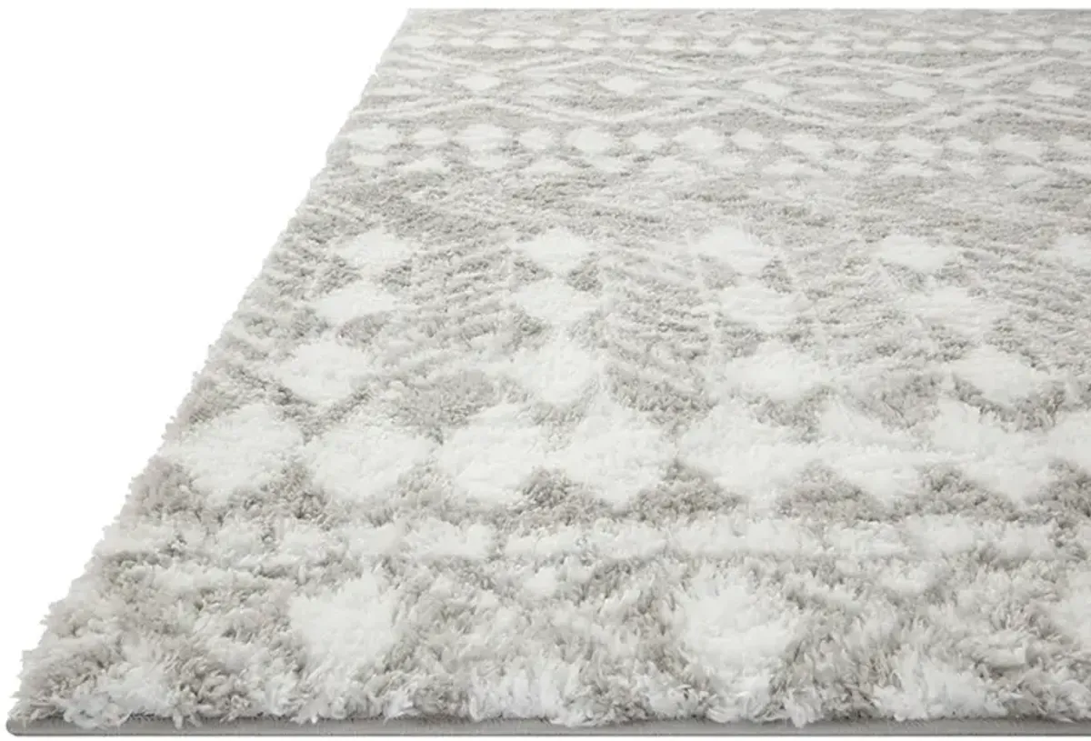 Bliss BLS05 Grey/White 5'3" x 7'6" Rug