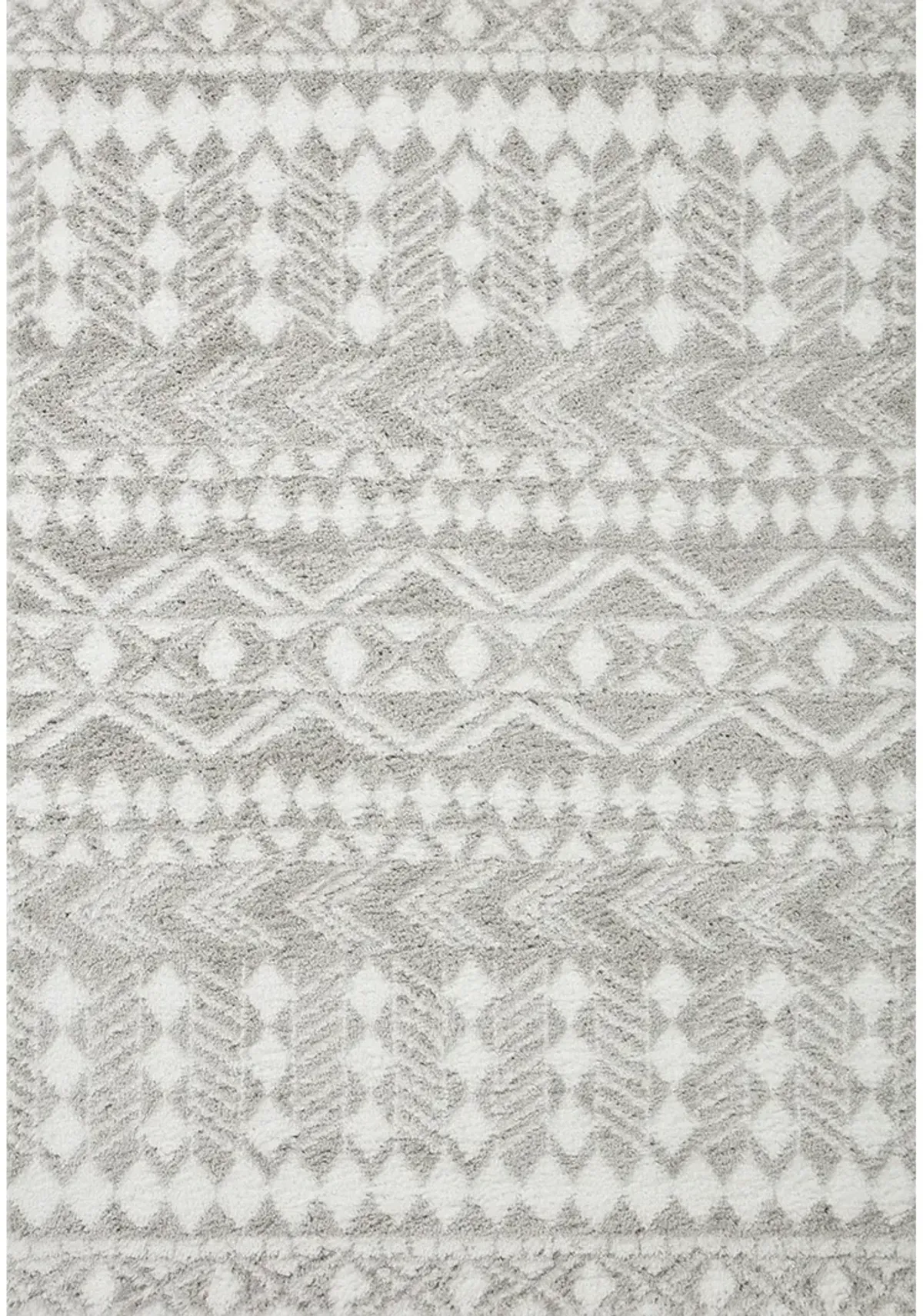 Bliss BLS05 Grey/White 5'3" x 7'6" Rug