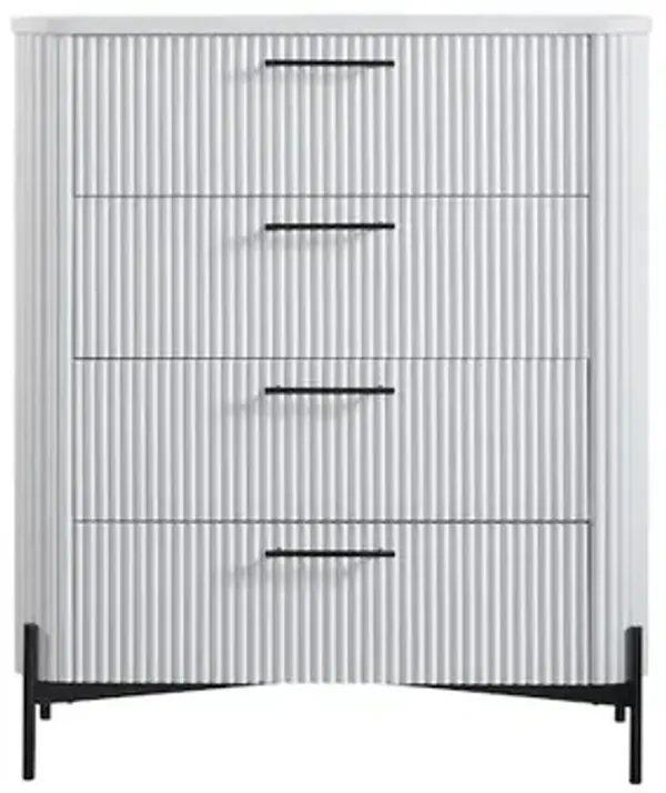 Fisher Park 4 Drawer Chest - White