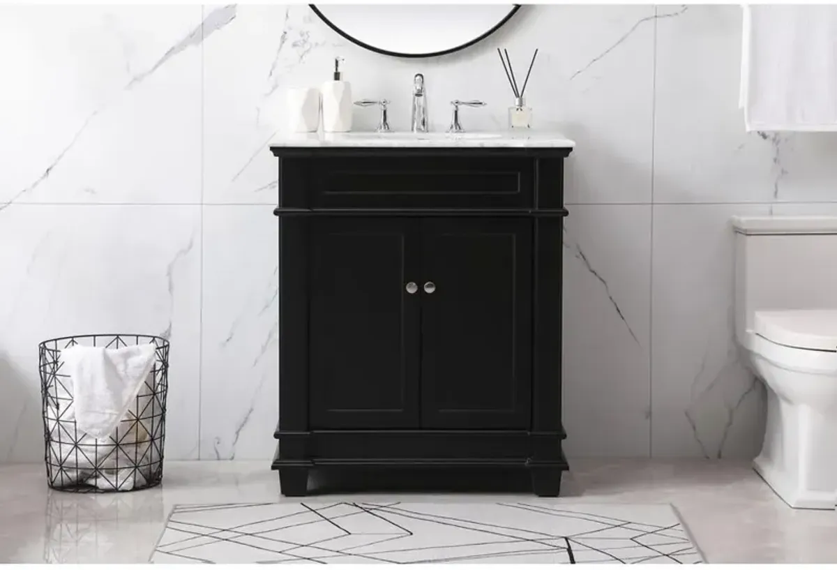 Elegant Kitchen and Bath 30 inch Single bathroom vanity set in black