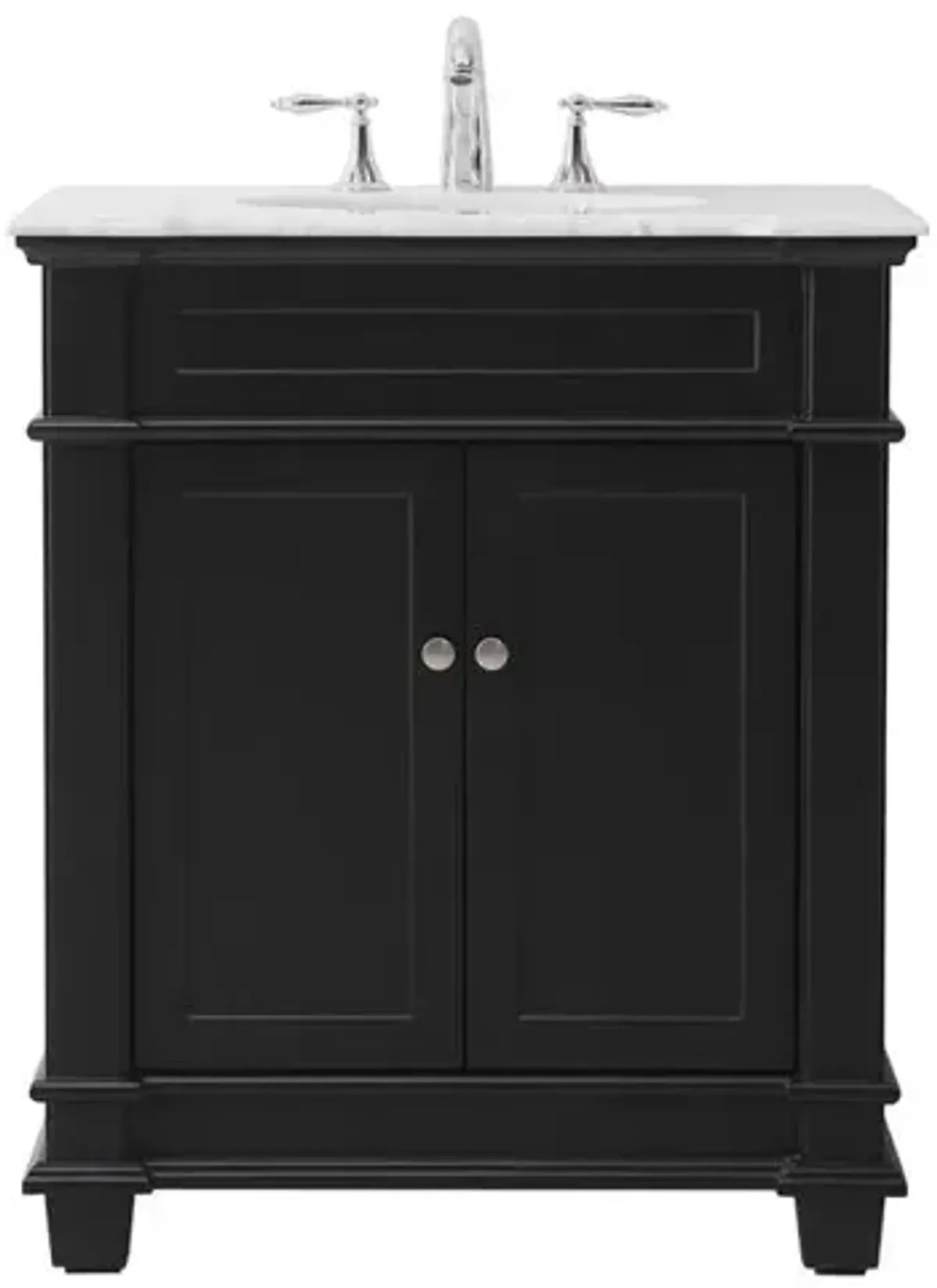 Elegant Kitchen and Bath 30 inch Single bathroom vanity set in black