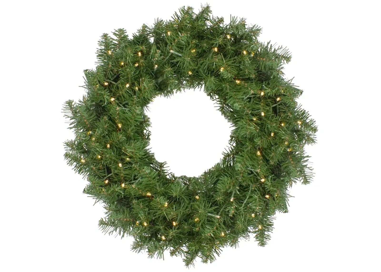 Pre-Lit Whitmire Pine Artificial Christmas Wreath - 24-Inch  Warm White LED Lights