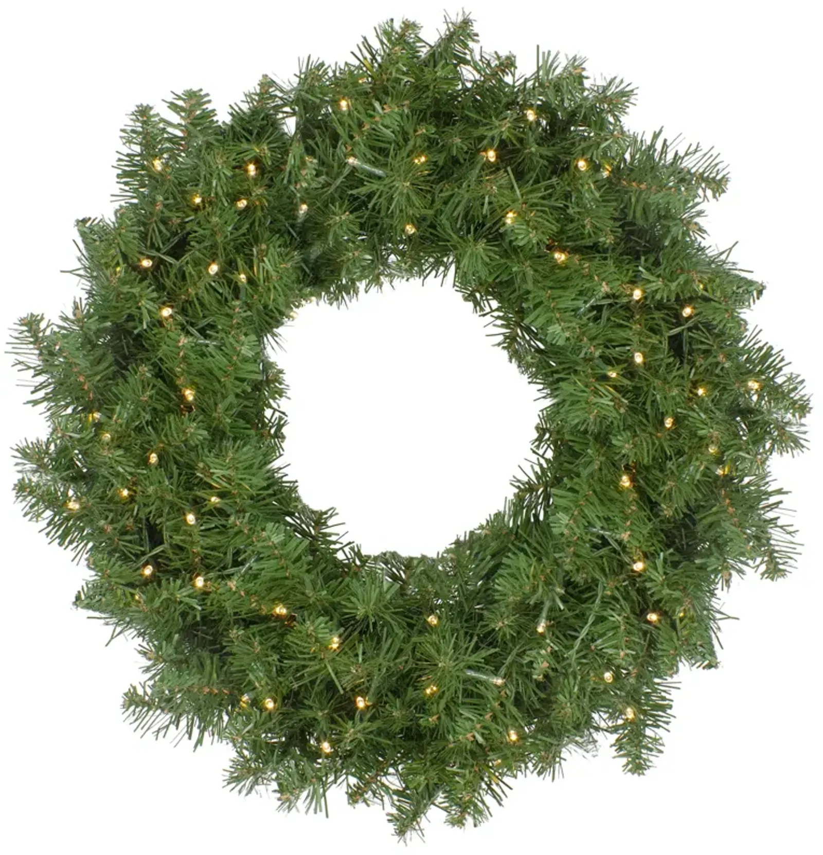 Pre-Lit Whitmire Pine Artificial Christmas Wreath - 24-Inch  Warm White LED Lights