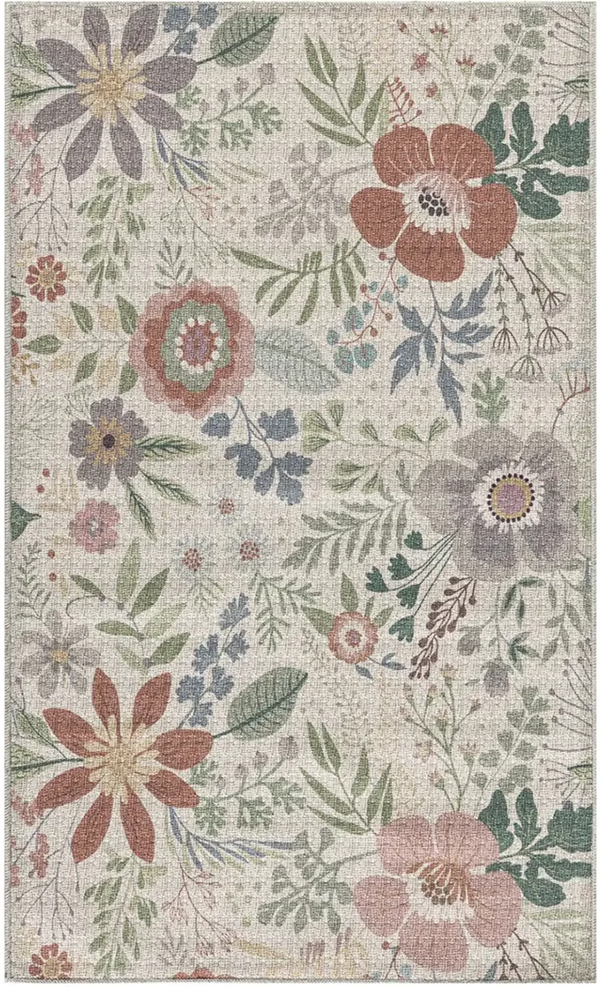 Nourison Washables NWB06 Cream/Multicolor 4' x 6' Rug