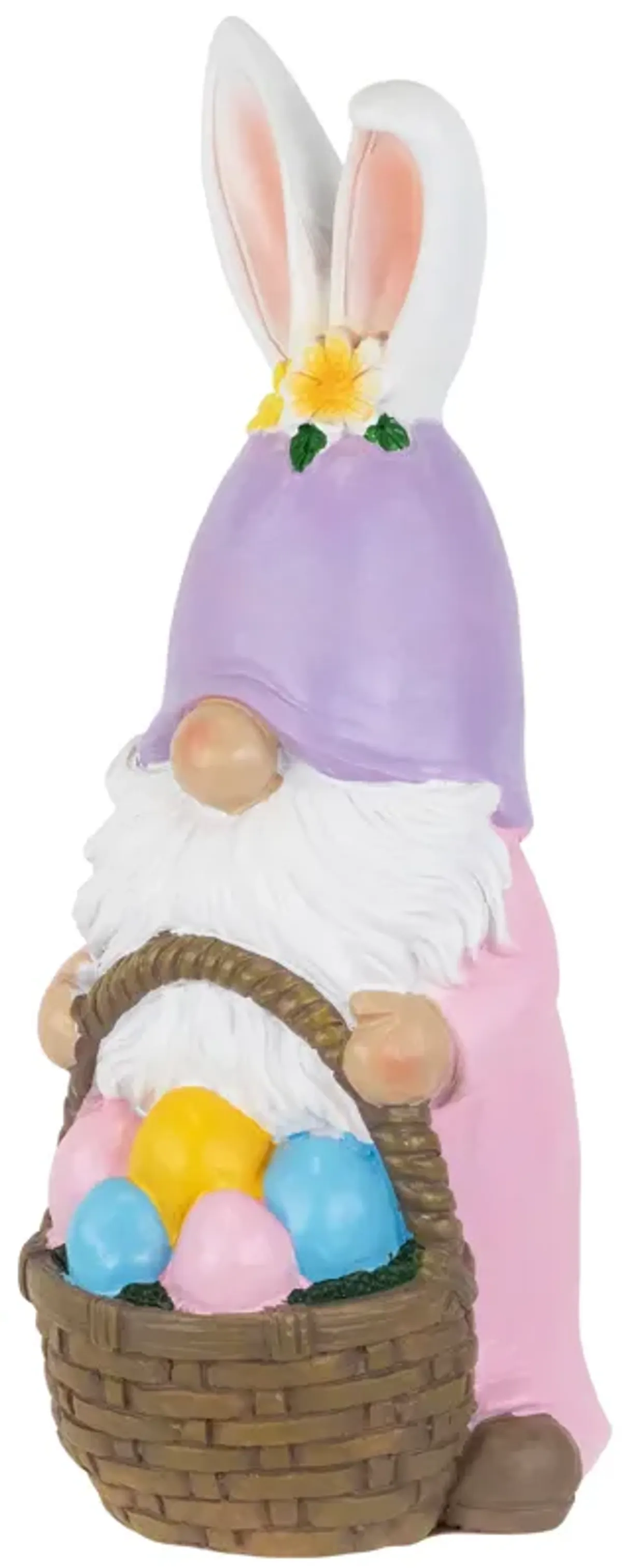 Easter Bunny Gnome with Egg Basket Figurine - 11.5"