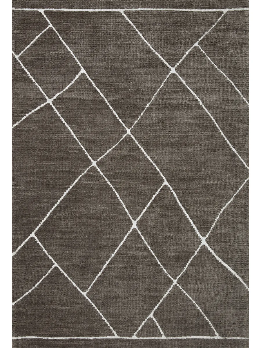 Logan Mocha/White 9'3" x 13' Rug