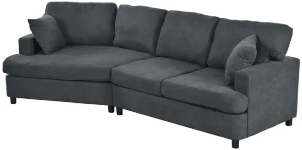 Merax 3 Seat Streamlined Sofa with Removable Back