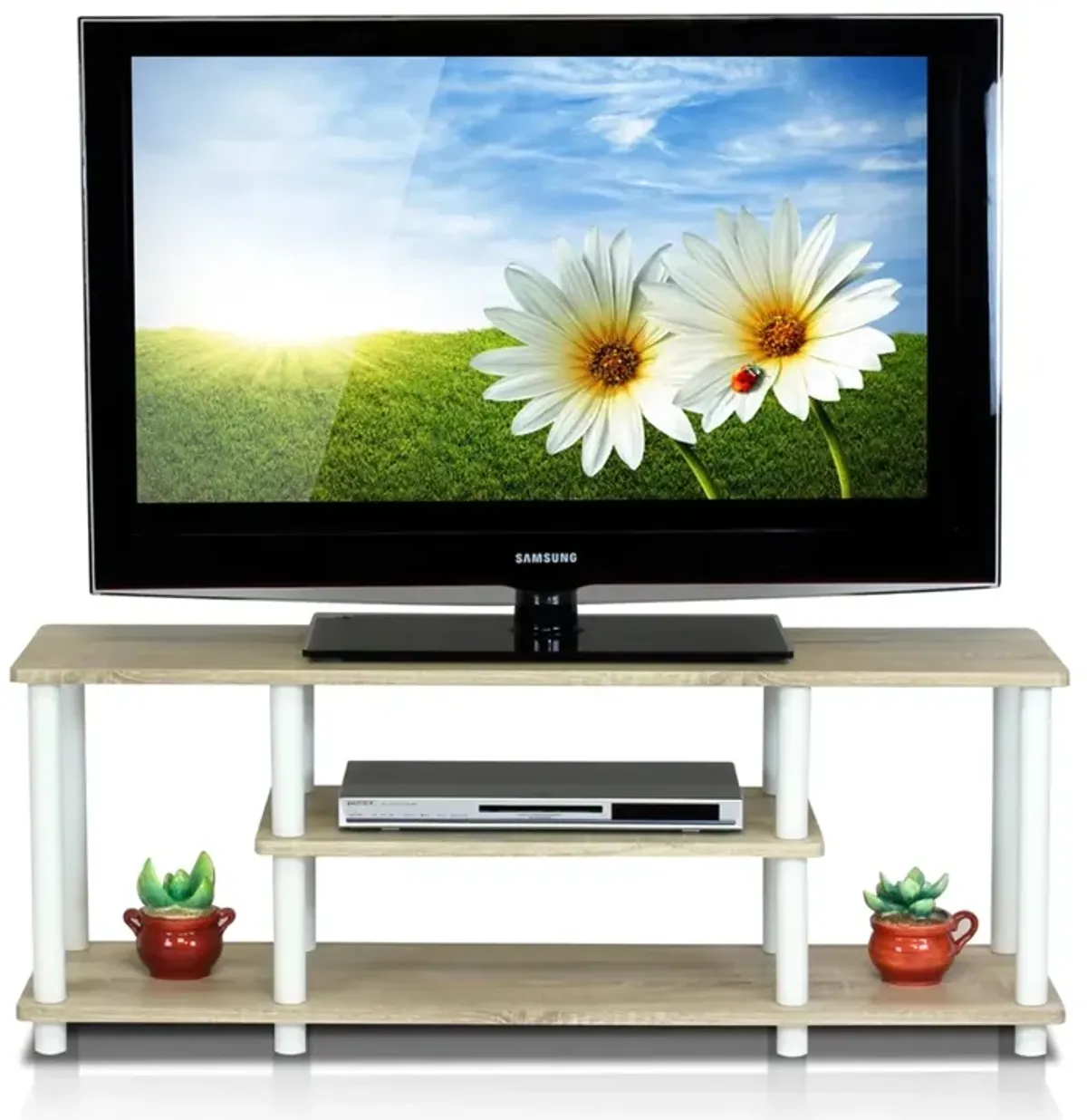 Turn-N-Tube No Tools 3D 3-Tier Entertainment TV Stands