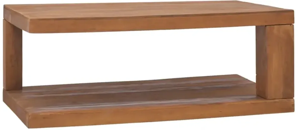 vidaXL Coffee Table 35.4x19.7x13.8 Solid Teak Wood
