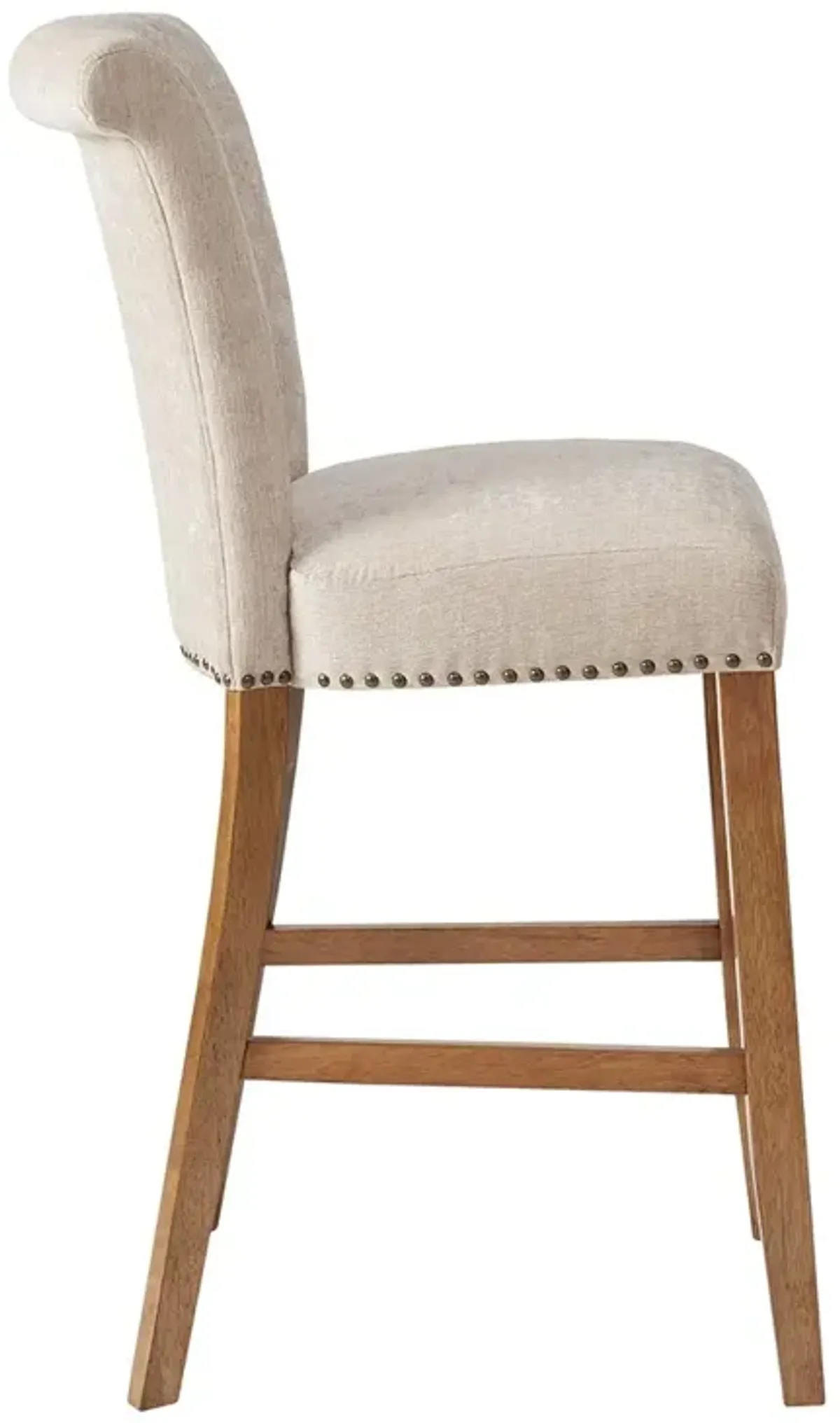 Gracie Mills Rafael 30-Inch Roll Back Button Tufted Bar Stool