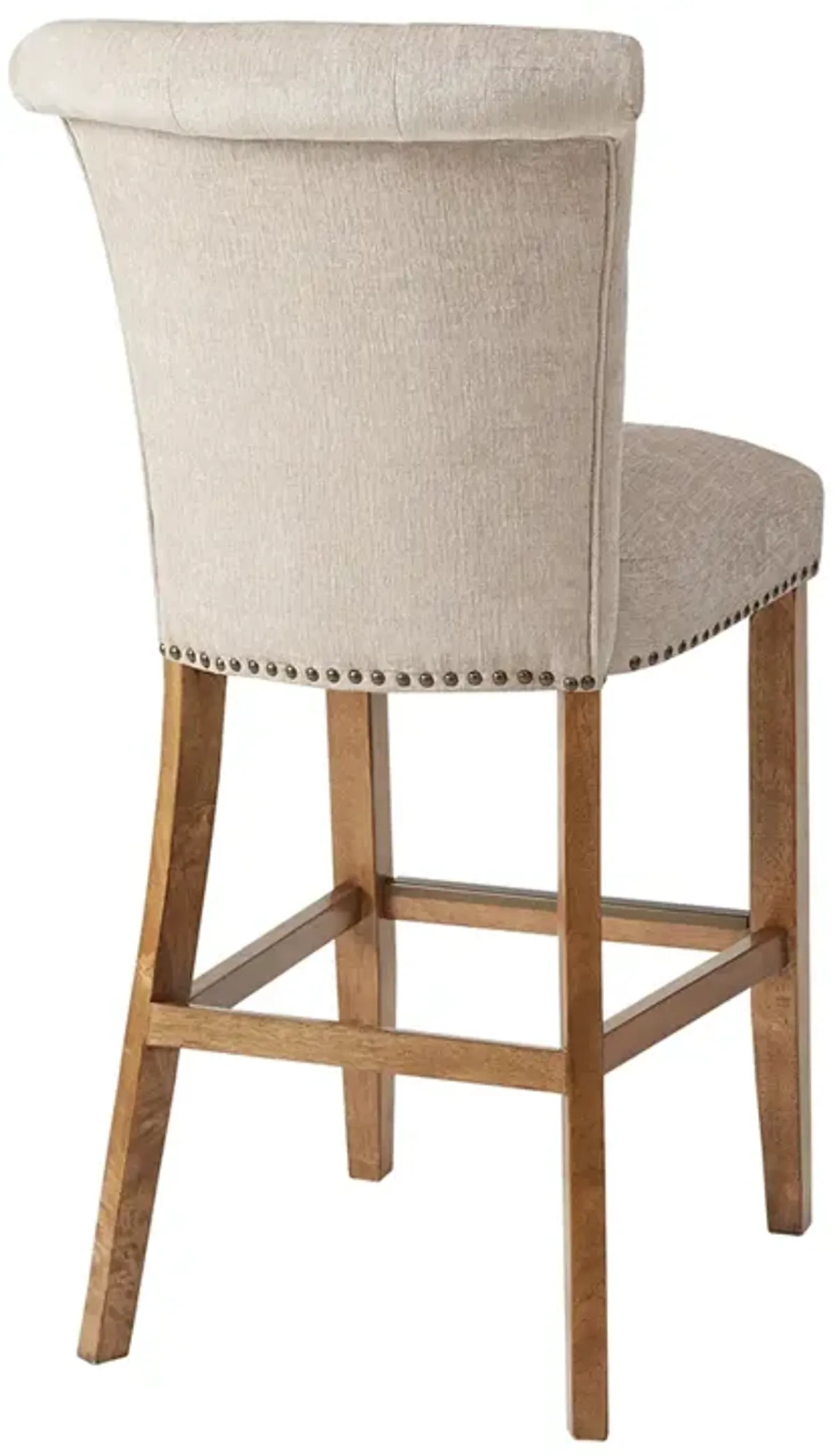 Gracie Mills Rafael 30-Inch Roll Back Button Tufted Bar Stool