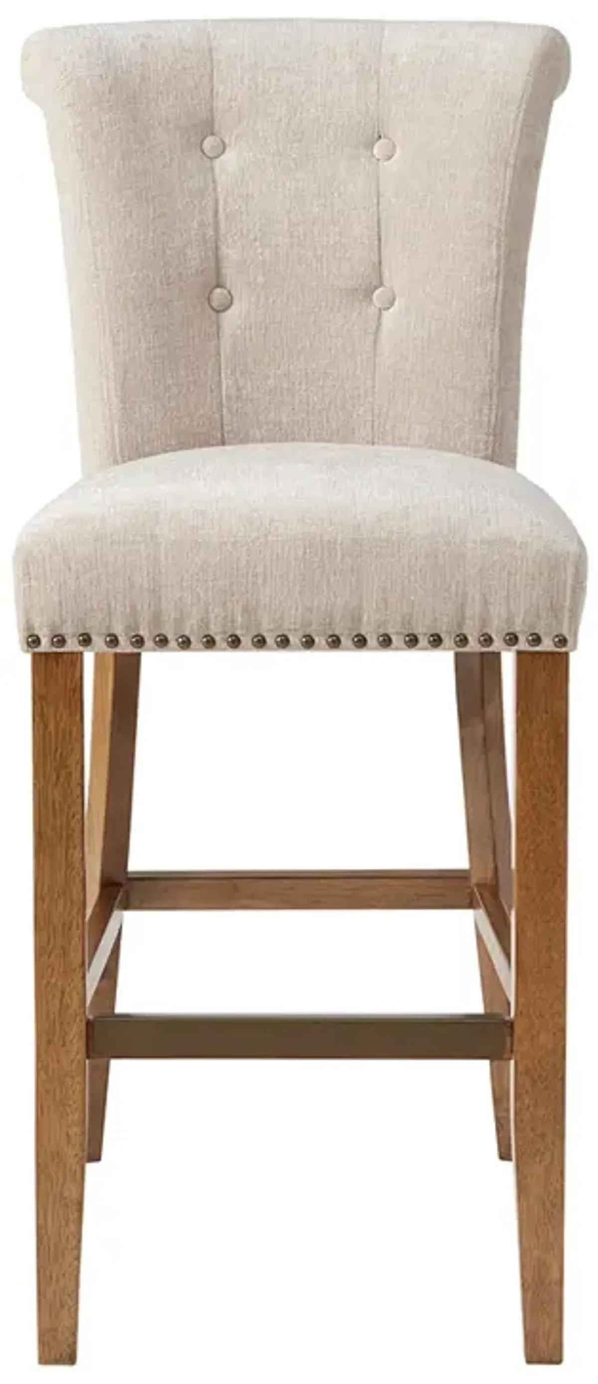 Gracie Mills Rafael 30-Inch Roll Back Button Tufted Bar Stool