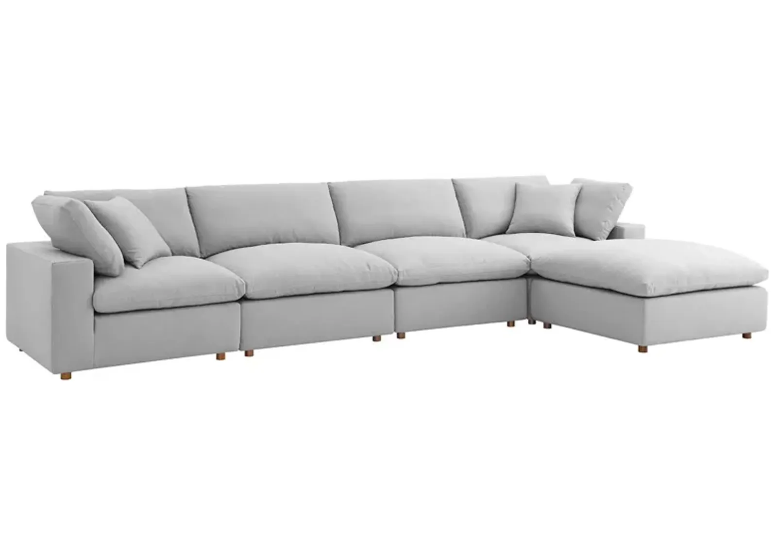 Commix Down Filled Overstuffed 5 Piece Sectional Sofa Set