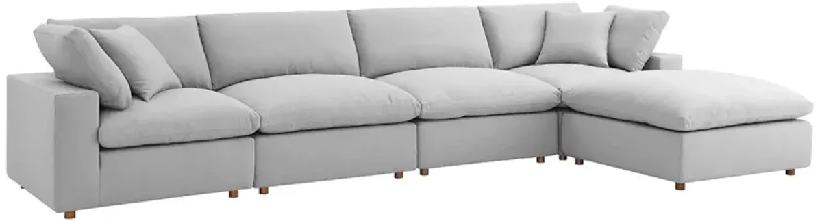 Commix Down Filled Overstuffed 5 Piece Sectional Sofa Set