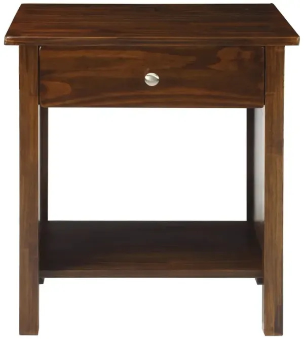 Vanderbilt Night Stand with USB Port-Warm Brown
