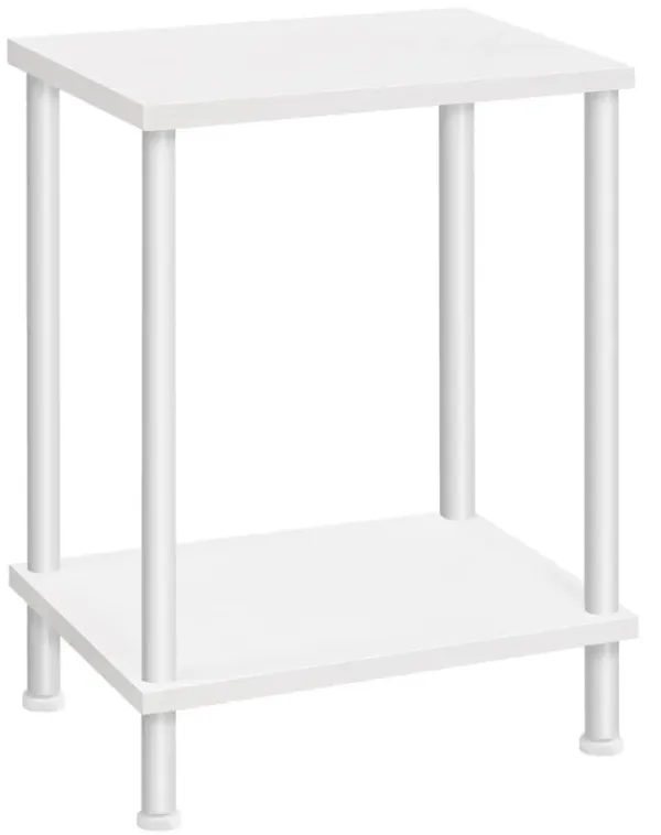 HOOBRO End Table, Small Side Table, Nightstand with 2-Layer Storage Shelves, Sofa Table for Small Spaces, Living Room, Bedroom,