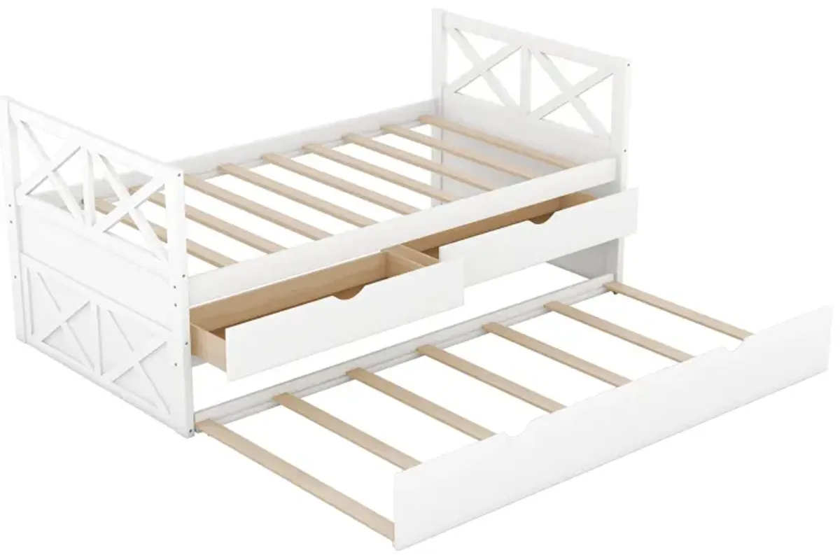 Merax Multi-Functional Daybed with Drawers and Trundle