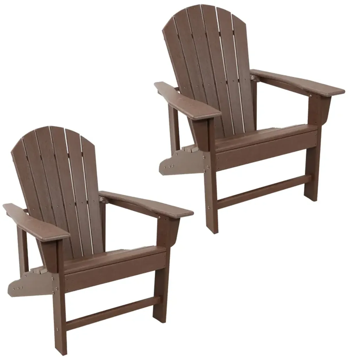 Sunnydaze Upright HDPE Raised Outdoor Adirondack Chair