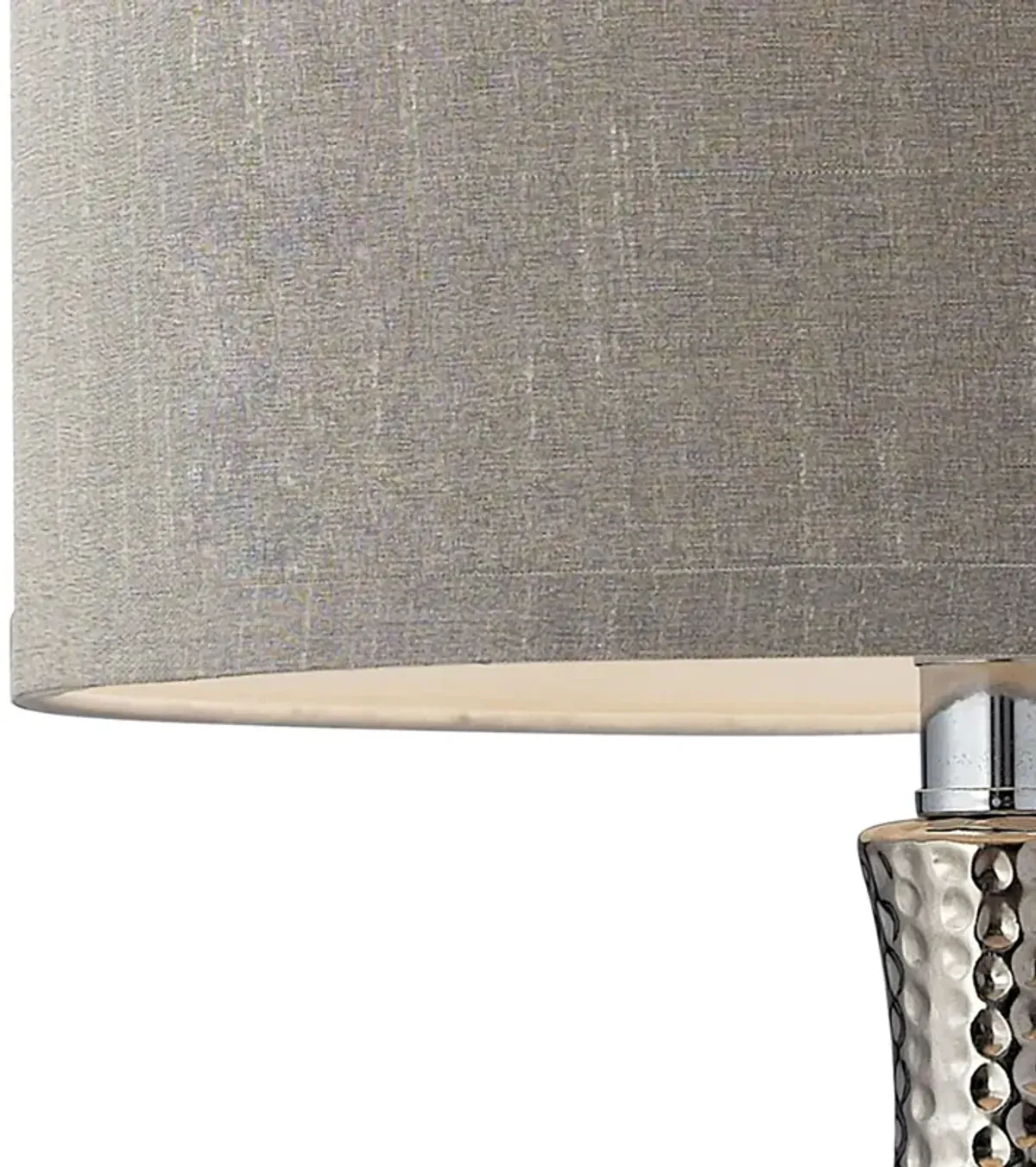 Hammered Chrome 21.5'' High 1-Light Table Lamp