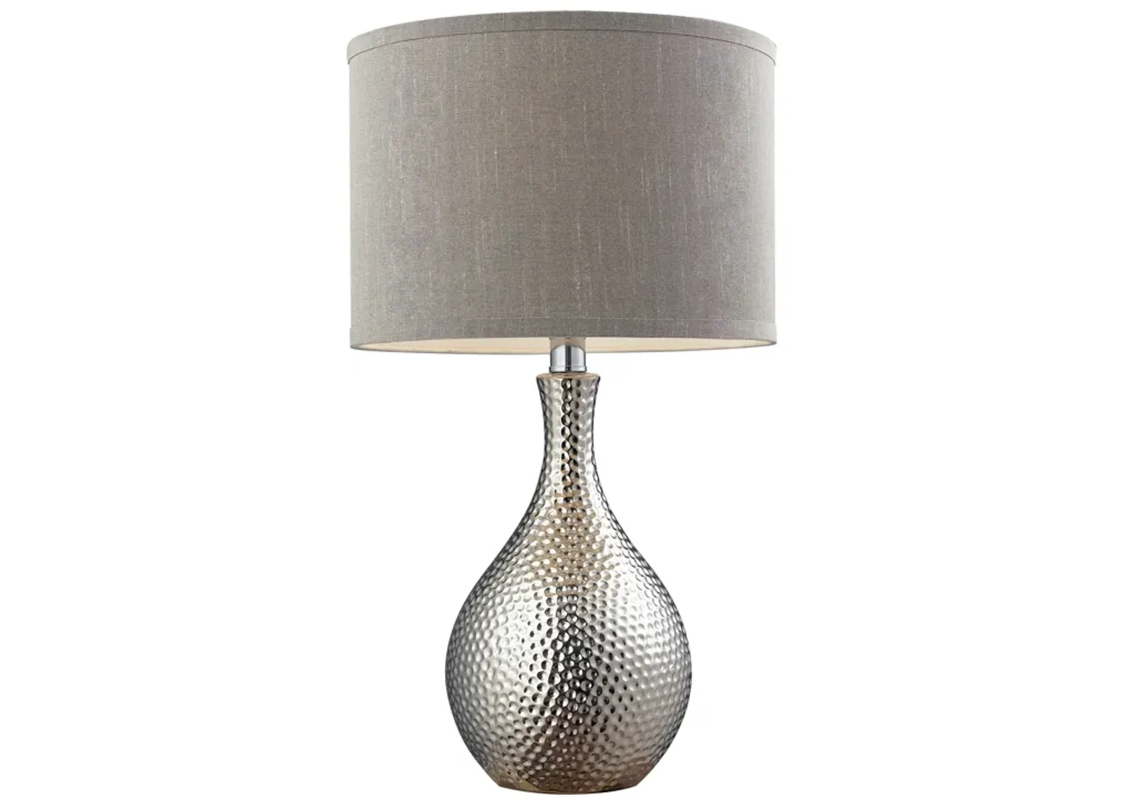 Hammered Chrome 21.5'' High 1-Light Table Lamp